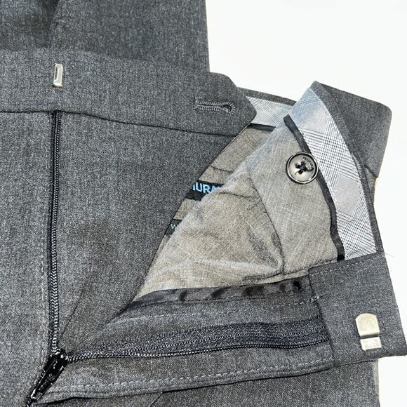 Mens Murano Wardrobe Essentials Evan Extra Fit TekFit Waistband Charcoal Sz36 - Picture 9 of 9